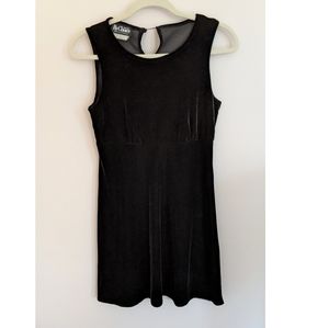 Vintage 90's Black Velour Sleeveless Dress